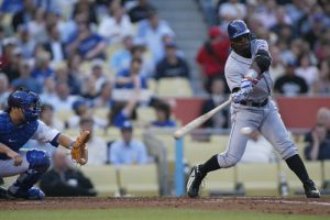 Batter swinging at a pitch