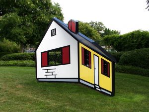 2 dimensional house that looks 3 dimensional