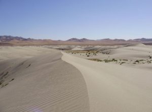 Photo of a barren sand dune
